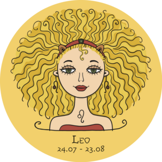 Golden Girl Leo Zodiac Sign Sticker