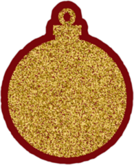 Golden Glitter Christmas Element Ball Sticker