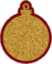 Golden Glitter Christmas Element Ball Sticker
