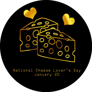 Golden Line Art Pieces Of Cheese And Hearts Sticker