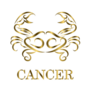 Golden Line Logo Of A Cancer Crab Sticker