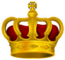 Golden Monarch Crown With Red Velvet Sticker