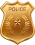 Golden Police Badge Sticker