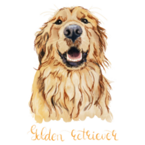 Golden Portrait Text Sticker