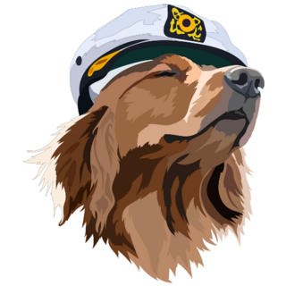 Golden Retriever Captain Sticker
