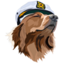 Golden Retriever Captain Sticker