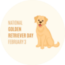 Golden Retriever Day Sticker