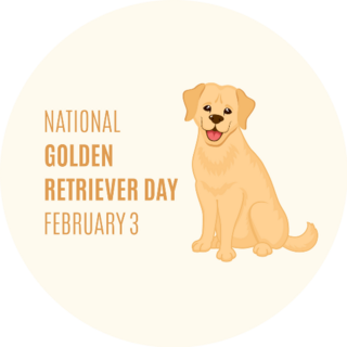 Golden Retriever Day Sticker