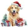 Golden Retriever Giftbox Sticker
