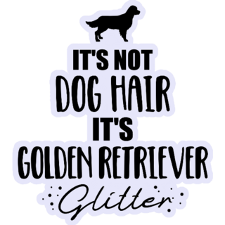 Golden Retriever Glitter Sticker