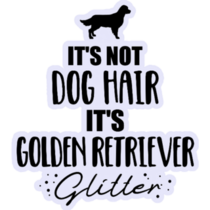 Golden Retriever Glitter Sticker