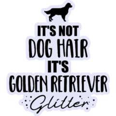 Golden Retriever Glitter Sticker