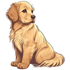 Golden Retriever Puppy Sticker
