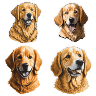 Golden Retriever Sticker Sheet