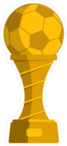 Golden Soccer Trophy Sticker