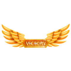 Golden Victory Wings Sticker