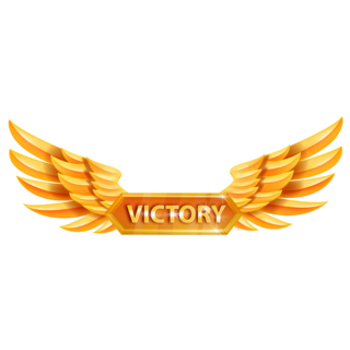 Golden Victory Wings Sticker