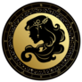 Golden Virgo Horoscope Symbol Sticker