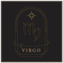 Golden Virgo Zodiac Sign Illustration Sticker