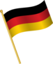Golden Waving Flag Of Germany Sticker