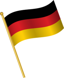 Golden Waving Flag Of Germany Sticker
