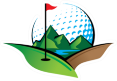 Golf Ball and Scenic Views Sticker