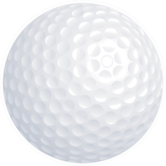 Golf Ball Isolated On White Sticker