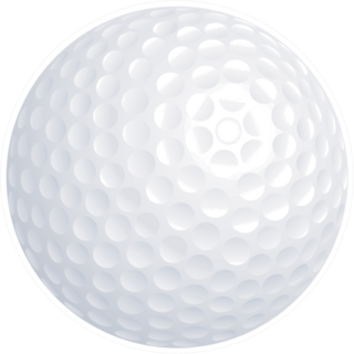 Golf Ball Isolated On White Sticker