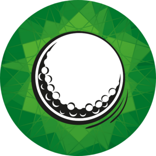 Golf Ball On Green Sticker