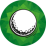 Golf Ball On Green Sticker