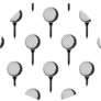 Golf Ball On Tee Icon Seamless Pattern Sticker