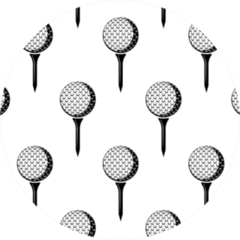 Golf Ball On Tee Icon Seamless Pattern Sticker