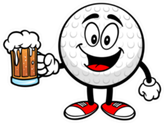 Golf Ball With Beer Sticker