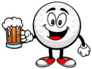 Golf Ball With Beer Sticker