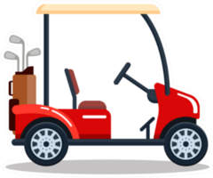 Golf Car With Golf Club Bag Sticker