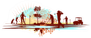 Golf Club Background Sticker