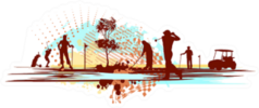 Golf Club Background Sticker