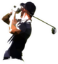 Golf Player Geometric Illustration Sticker