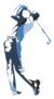 Golf Player, Golf Swing, Isolated Illustration Sticker
