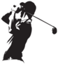 Golf Player Icon, Golfer Abstract Silhouette Sticker
