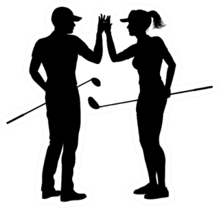 Golfer Sports People Playing Golf Sticker