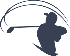 Golfer Swinging Club Sticker