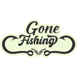Gone Fishing Logo Sticker