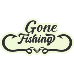 Gone Fishing Logo Sticker