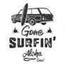 Gone Surfin Aloha Time Sticker