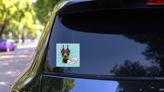 Good Boy Doberman Sticker on a Rear Car Window (New) example