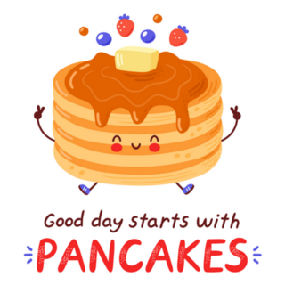 Good Day Starts With Pancakes Breakfast Sticker
