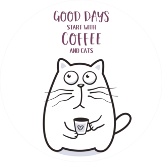Good Days Start With Coffee And Cats Sticker