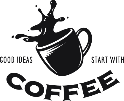 Good Ideas Start With Coffee Sticker