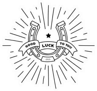 Good Luck To You Horseshoe Sticker